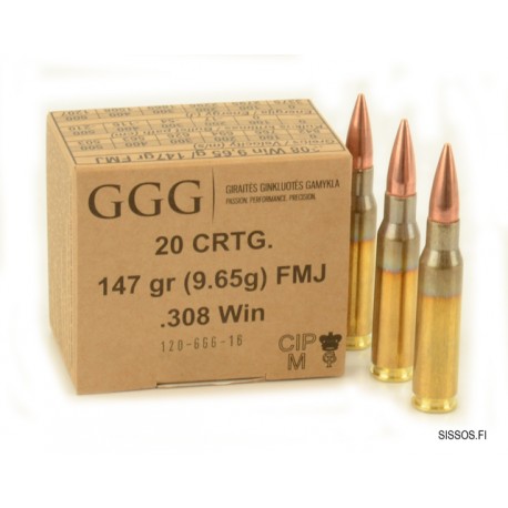 GGG .308 Winchester 147gr FMJBT