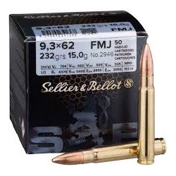Sellier & Bellot 9,3x62 15gm FMJ